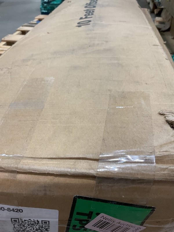 Photo 1 of **MINOR USE WEAR**wikiwiki 10ft Patio Umbrella with Base Included, Outdoor Offset Cantilever Umbrella, Infinite Tilt, Crank and Cross Base, Dark Gray