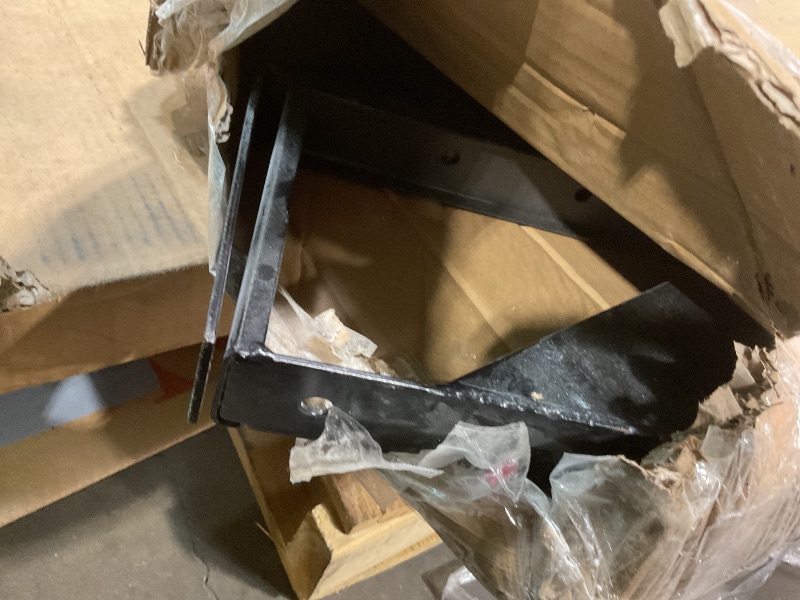 Photo 1 of **SCRAPES FROM TRANSPORT **Steel Stair Step Riser - 7 Step for Deck Height 57 inches (2 Pack) Stair Stringer