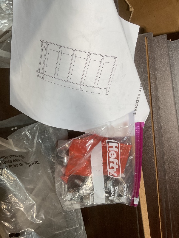 Photo 1 of ***PARTS ONLY/MISSING ASEMBLY HARDWARE** Tribesigns Tall Bookcase and Bookshelf, 70.8” Large Bookcases Organizer with 5-Tier Storage Shelves, Heavy Duty Free-Standing Library Bookshelf Shelving Unit for Living Room, Bedroom (Sandalwood)