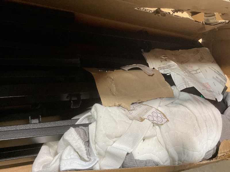 Photo 1 of **MINOR USE WEAR**HOBINCHE Full Box Spring - 4 Inch High Profile Box Spring for Full Bed, Sturdy Metal Frame Mattress Foundation, Easy Assembly, Quiet & Noise-Free