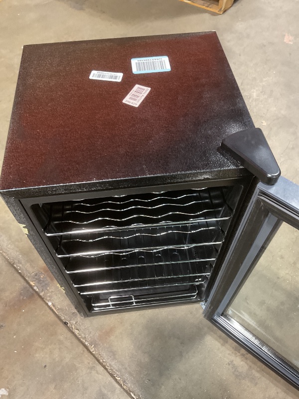 Photo 1 of **SCRAPES AND DIRT**BLACK+DECKER BD61526 Wine Cellar, Black Cabinet with Gray Door Accent