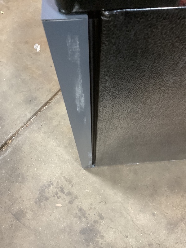 Photo 1 of **SCRAPES AND DIRT**BLACK+DECKER BD61526 Wine Cellar, Black Cabinet with Gray Door Accent