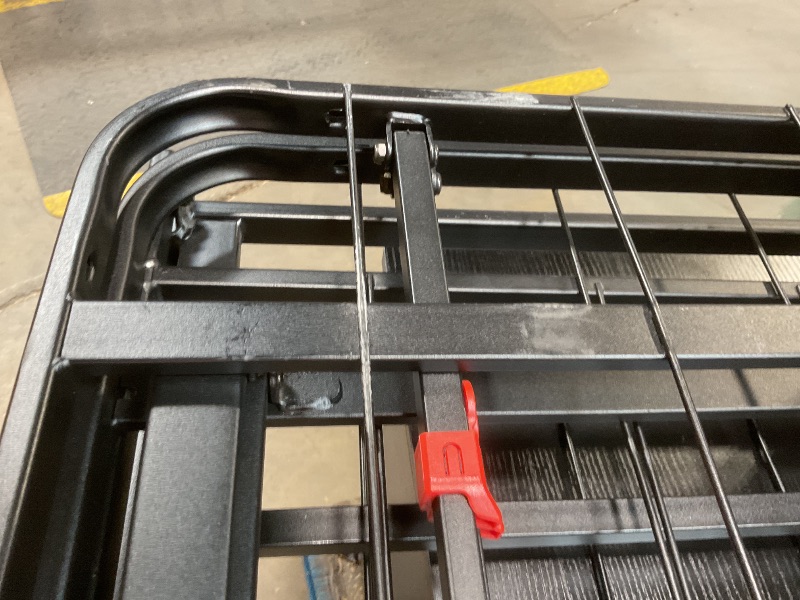 Photo 1 of **SCRATCHES AND Bend DAMAGE**Amazon Basics Bed Frame with Storage, Foldable Metal Platform, Sturdy Steel, No Box Spring Needed, 14 inches High, Tool-Free Setup, Full Size, Black