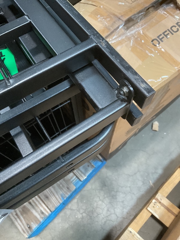 Photo 1 of **SCRATCHES AND Bend DAMAGE**Amazon Basics Bed Frame with Storage, Foldable Metal Platform, Sturdy Steel, No Box Spring Needed, 14 inches High, Tool-Free Setup, Full Size, Black