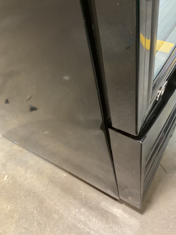 Photo 1 of **DENTS. BEND. DIRT**Tylza Commercial Refrigerator with Glass Door Display Beverage Fridge, 350L Upright Beverage Cooler Merchandiser with Rebound Door, Fast Cooling, Low Noise, Black