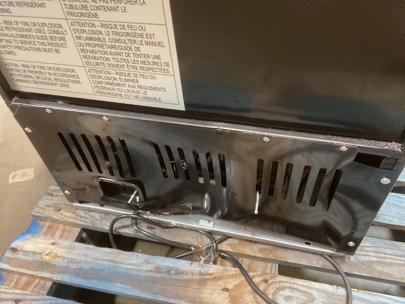 Photo 1 of **DENTS. BEND. DIRT**Tylza Commercial Refrigerator with Glass Door Display Beverage Fridge, 350L Upright Beverage Cooler Merchandiser with Rebound Door, Fast Cooling, Low Noise, Black