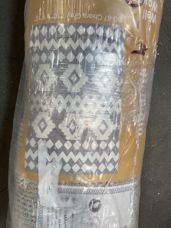 Photo 1 of **COLOR IS CHIARA GREY**
Well Woven 5 x 7 (ft) Loomed Grey Rectangular Indoor Geometric Global Pet Friendly Area rug