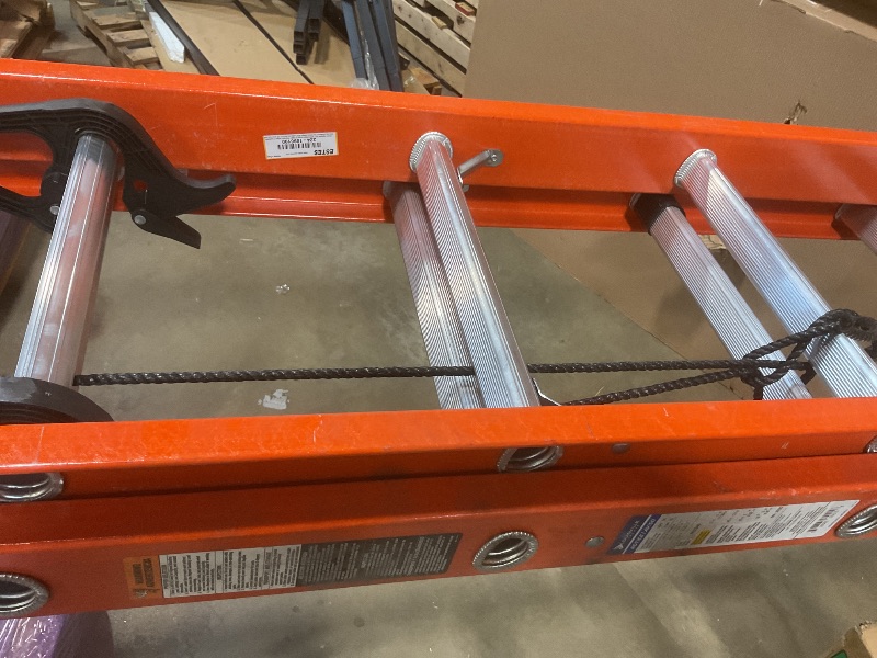 Photo 1 of **MINOR USE WEAR**Louisville Ladder 40-foot Fiberglass Extension Ladder, 300-Pound Load Capacity, Type IA, FE3240