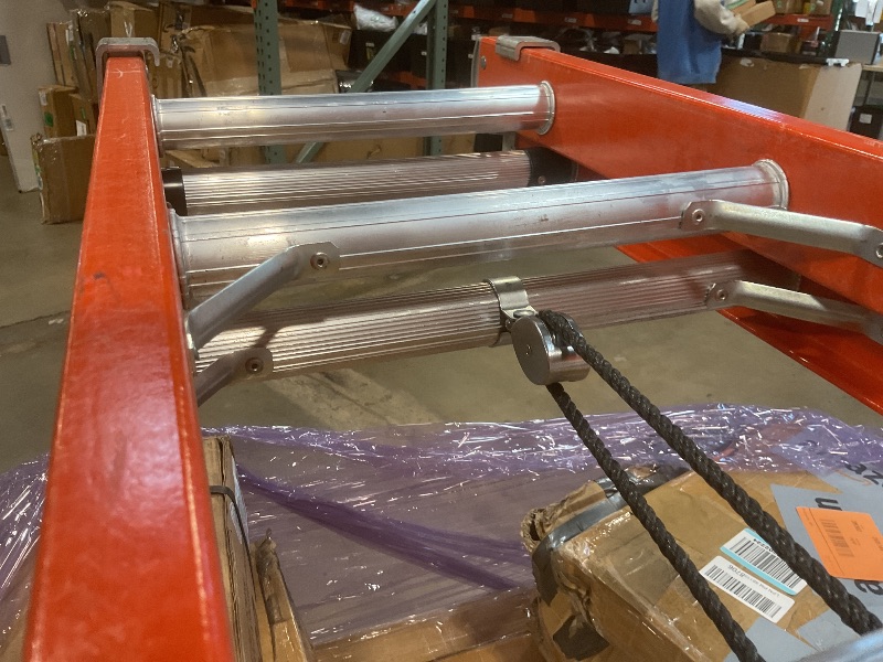 Photo 1 of **MINOR USE WEAR**Louisville Ladder 40-foot Fiberglass Extension Ladder, 300-Pound Load Capacity, Type IA, FE3240