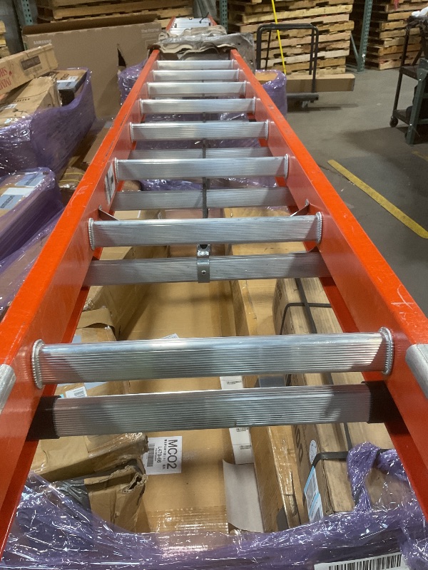 Photo 1 of **MINOR USE WEAR**Louisville Ladder 40-foot Fiberglass Extension Ladder, 300-Pound Load Capacity, Type IA, FE3240