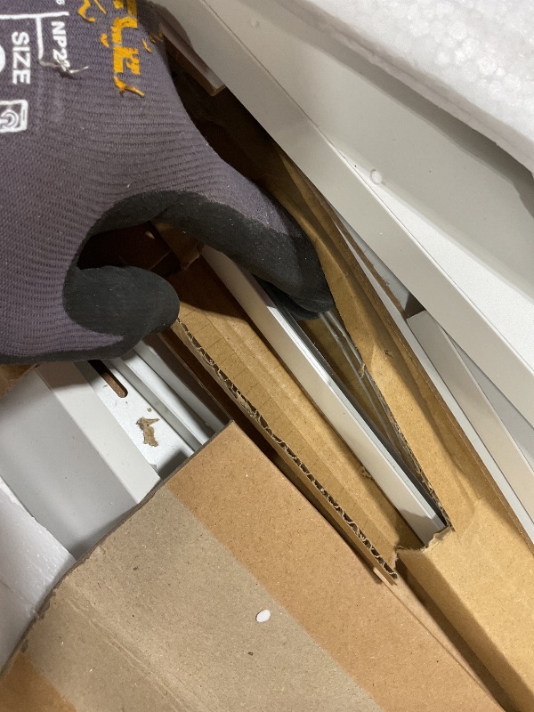 Photo 1 of **MINOR DAMAGE TO CORNERS**knoworld 47'' Large Vanity Desk with Mirror and Lights, 7 Drawers, 8 Storage Shelves Vanity Table, Big Makeup Vanity Desk with 3 LED Lighting Modes, Vanity Dresser with Outlet, Sliding Mirror (White)