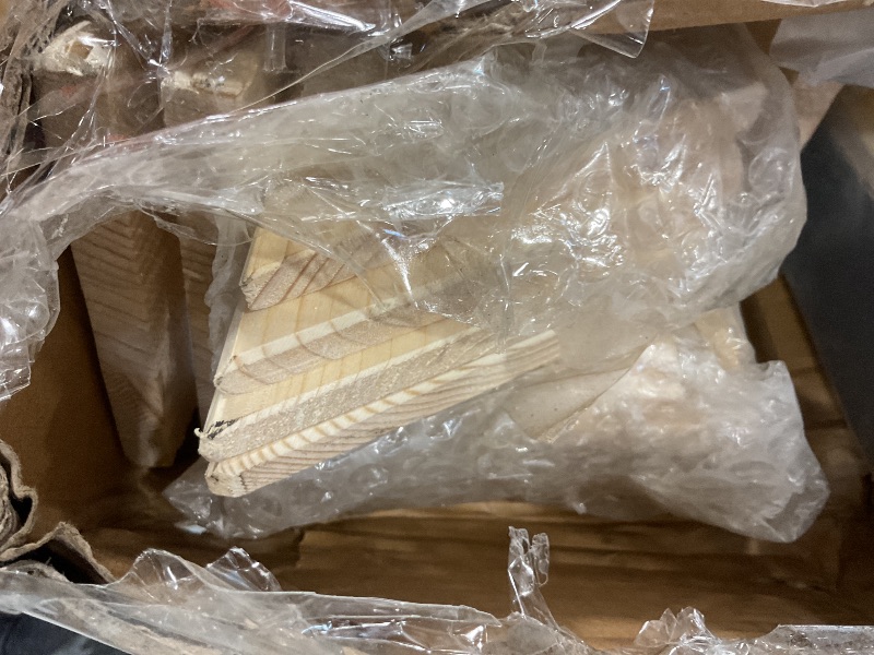 Photo 1 of **MINOR DAMAGE TO CORNER**SMARTSTANDARD 24in x 84in Sliding Barn Door with 4ft Barn Door Hardware Kit Included, Unfinished Solid Spruce Wood Door, Assembly Required, DIY, Stainable, Natural