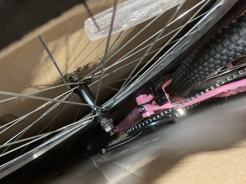 Photo 1 of **SCRAPES FROM TRANSPORT **HILAND Bamcbase Womens Mountain Bike, 26 Inch 18 Speeds Hybrid Commuter Bicycle for Adults, Sport Hardtail Trail MTB Pink