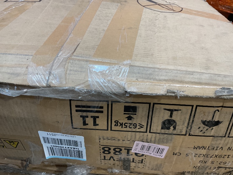 Photo 1 of ** AT LEAST ONE PIECE BROKEN IN HALF. SELLING FOR PARTS AS PART SET**YITAHOME Vanity Set, Makeup Vanity Desk with Adjustable LED Mirror, Power Outlets, 10 Drawers, Magnifying Glass, Tempered Glass Top, Hairdryer Holder, Stool for Bathroom, Makeup Room