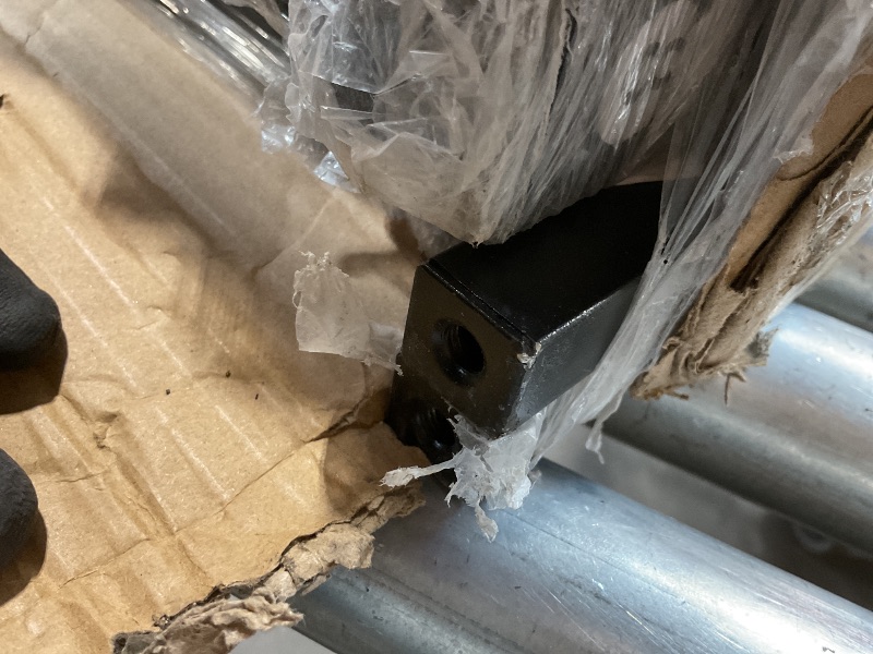 Photo 1 of **SCRAPE DAME ON END**Queen Over Queen Bunk Beds for Adults,Heavy Duty Adult Bunk Beds,Metal Bunk Bed Queen Over Queen with 2 Ladders,Queen Size Bunk Bed, Noise-Free,Black