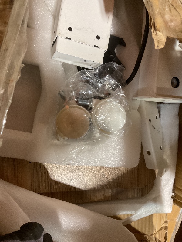 Photo 1 of **SCRATCHES AND SCUFFS/MISSING PARTS/PARTS ONLY**TIQLAB Electric Standing Desk, Adjustable Height Stand up Desk, 55 * 28 Inches Sit Stand Home Office Table with Splice Board, Maple