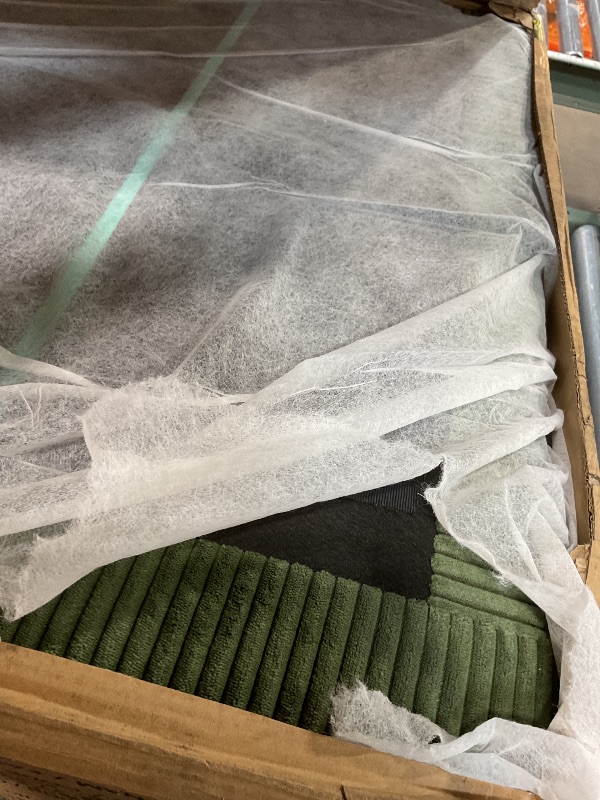 Photo 1 of **COLOR IS GREEN** Convertible Futon Sofa Couch, Corduroy Futon with Adjustable Backrest and Armrests, Futon Sofa Bed for Small Apartments, Living Room or Office