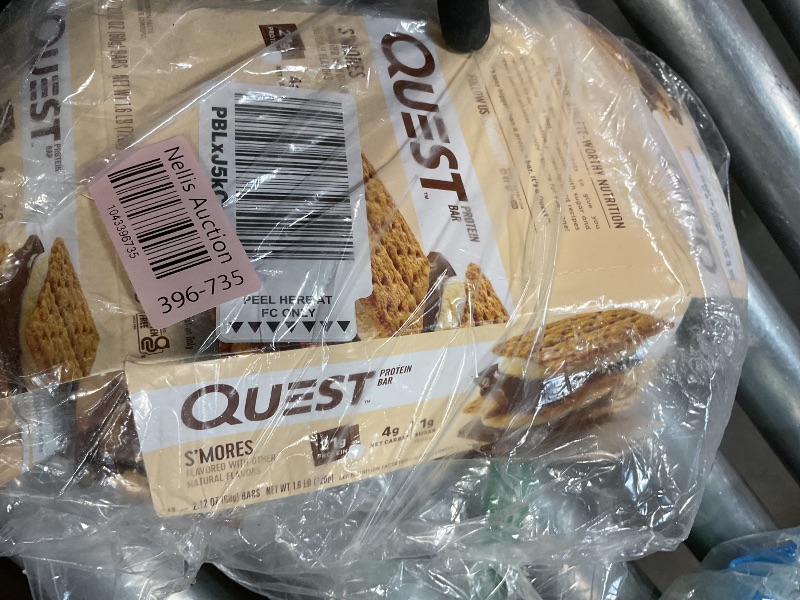Photo 1 of **10 BARS**Quest Nutrition S'mores Protein Bars, 21g Protein, 1g Sugar, 4g Net Carb, Gluten Free, Keto Friendly, 12 Count