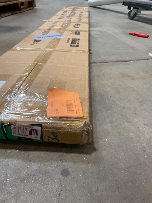 Photo 1 of **MINOR DAMAGE TO END ON ONE**Art3d 4-Pack Glue-On Fine Bar Wainscoting Panel for Interior Wall Decor - 104 x 12 Inch Polystyrene Ultralight Slim Slat Wall Panels for Living Room Bedroom, Teak