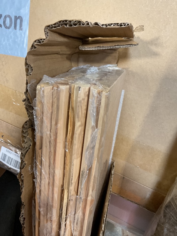 Photo 1 of **ABOUT TWO FEET OF DAMAGE TO SIDES ON ONE END**Art3d Fluted Wood Panel for Wall and Ceiling, Beaded Accent molding for Home Decoration, Pack of 4pcs + 1pc End-Trim, Size 108 x 5.7in.- Beaded Ashtree