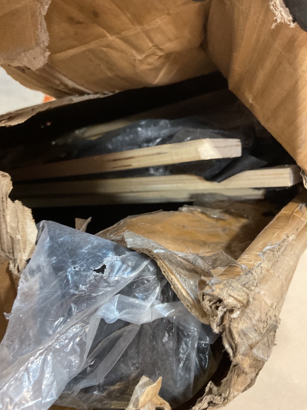 Photo 1 of **DIRT FROM TRANSPORT **Allewie King Bed Frame/Velvet Upholstered Bed Frame with Vertical Channel Tufted Headboard/Strong Wooden Slats/Platform Bed Frame/Mattress Foundation/Box Spring Optional/Easy Assembly/Black