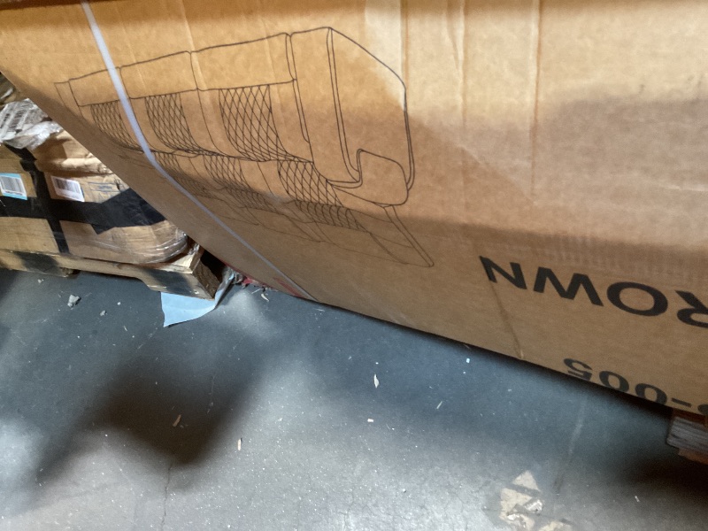 Photo 1 of **COLOR IS REDDISH BROWN**Power Recliner Sofa Set, Living Room Furniture Set, Leather Recliner Couch Set, Power Reclining Couch Set with Console Storage, Cup Holder(Sofa)