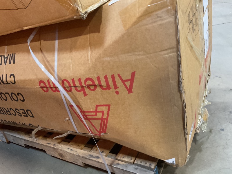 Photo 1 of **COLOR IS REDDISH BROWN**Power Recliner Sofa Set, Living Room Furniture Set, Leather Recliner Couch Set, Power Reclining Couch Set with Console Storage, Cup Holder(Sofa)