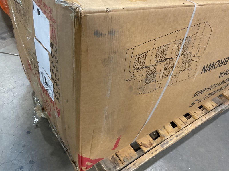 Photo 1 of **COLOR IS REDDISH BROWN**Power Recliner Sofa Set, Living Room Furniture Set, Leather Recliner Couch Set, Power Reclining Couch Set with Console Storage, Cup Holder(Sofa)