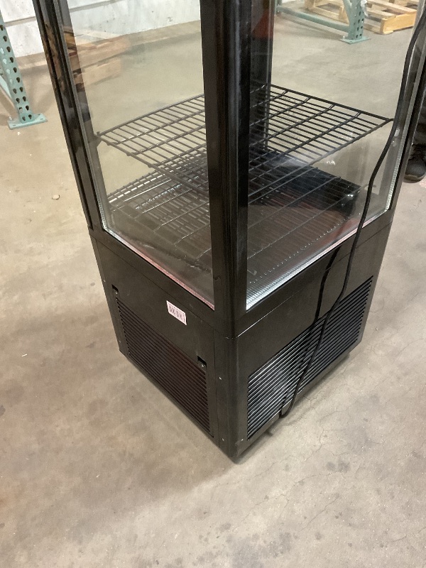 Photo 1 of **DIRT. SCRAPES SHELF HOLDING PIECE BROKEN. WHEELS HARD TO TURN**Commercial Display Refrigerator - 10.52 Cu.Ft Single Door, Led Lighting On Five Sides, Double-Glazed, Frost Free, Countertop/Floor Use, Suitable for Bakery, Restaurants, Cafes, 