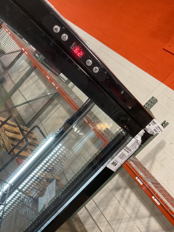 Photo 1 of **DIRT. SCRAPES SHELF HOLDING PIECE BROKEN. WHEELS HARD TO TURN**Commercial Display Refrigerator - 10.52 Cu.Ft Single Door, Led Lighting On Five Sides, Double-Glazed, Frost Free, Countertop/Floor Use, Suitable for Bakery, Restaurants, Cafes, 