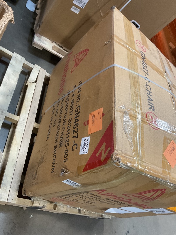 Photo 1 of **COLOR IS REDDISH BROWN**Power Recliner Sofa Set, Living Room Furniture Set, Leather Recliner Couch Set, Power Reclining Couch Set with Console Storage, Cup Holder(Chair)