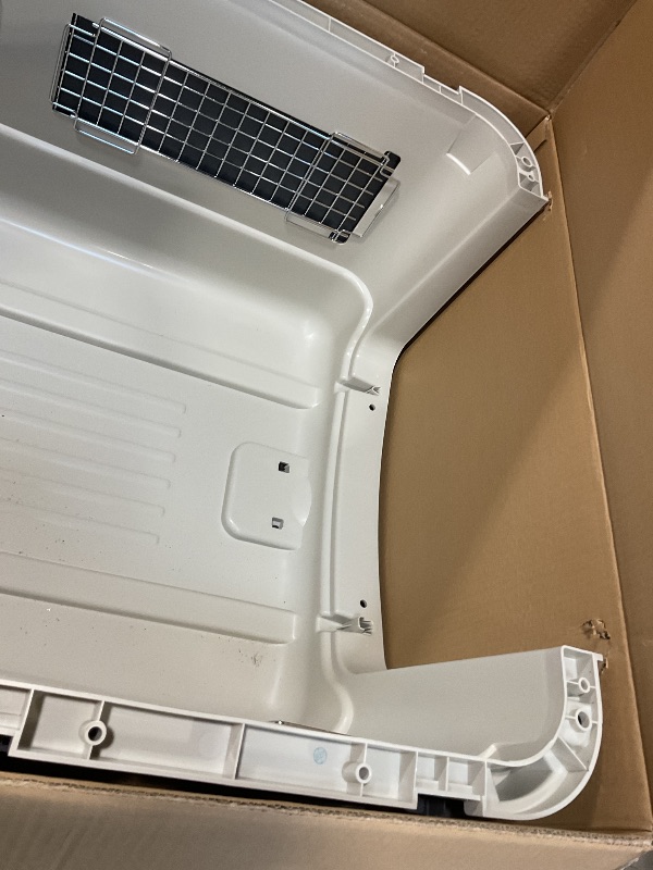 Photo 1 of **SIDE IS BENT**SportPet Designs Plastic Kennels Rolling Plastic Airline Approved Wire Door Travel Dog Crate, XXX-Large, Gray