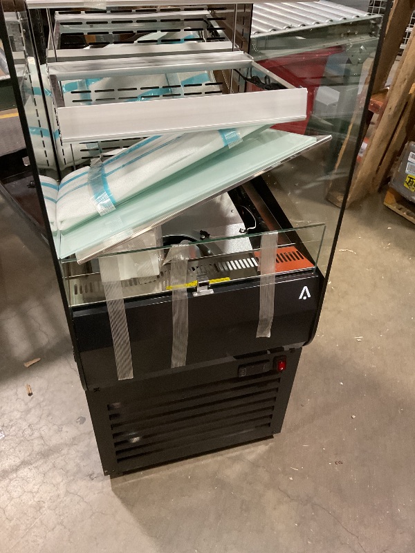 Photo 1 of **DIRT FROM TRANSPORT **Commercial Open Air Merchandiser Display Refrigerator in Black with Wheels