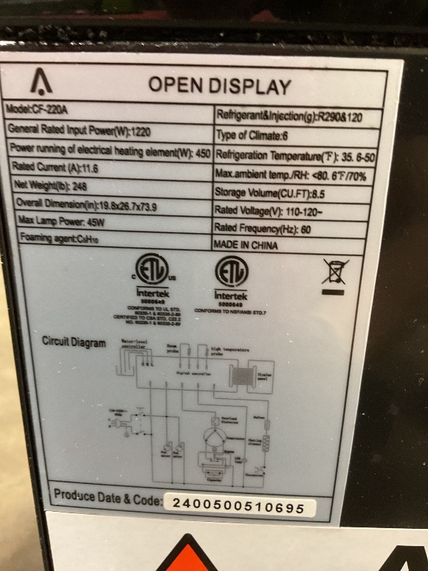 Photo 1 of **DIRT FROM TRANSPORT **Commercial Open Air Merchandiser Display Refrigerator in Black with Wheels