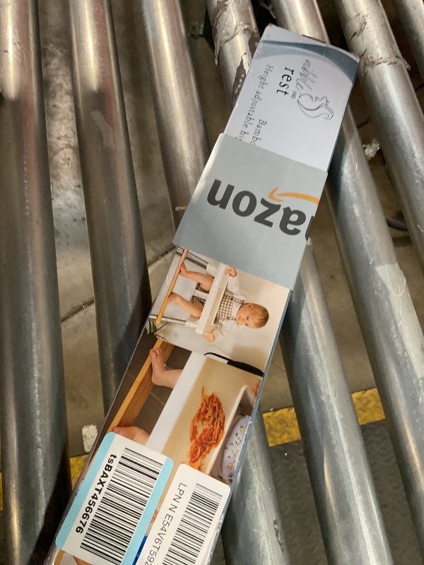 Photo 1 of **MISSING O-RINGS**Nibble and Rest Woodsi Footsi Highchair Footrest for IKEA Antilop, Bamboo Wooden Footrest, Height Adjustable, High Chair Accessories,Suitable Footstool with Rounded Corners