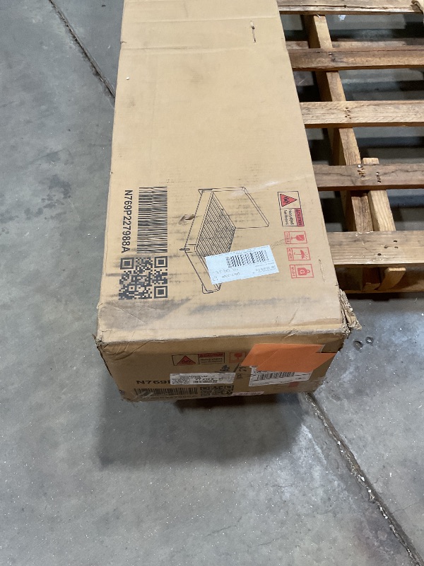 Photo 1 of **SELLING FOR PARTS AS PARTIAL SET. ONE BOX OF TWO**Upholstered full-size bed beige.