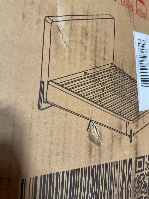 Photo 1 of **SELLING FOR PARTS AS PARTIAL SET. ONE BOX OF TWO**Upholstered full-size bed beige.