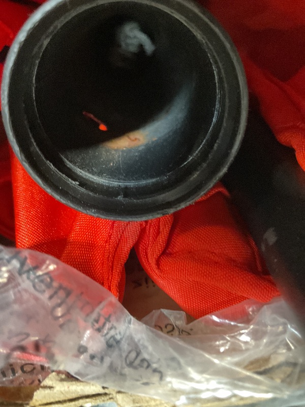 Photo 1 of **SCRAPE DAMAGE ON RODS**wikiwiki 11 FT Patio Umbrellas Outdoor Table Market Umbrella with Push Button Tilt/Crank,8 Sturdy Ribs, Fade Resistant Waterproof POLYESTER DTY Canopy for Garden, Lawn, Deck,Backyard & Pool,Bright Red