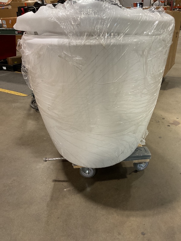 Photo 1 of **** FOR PARTS ONLY MAJOR DAMAGE TO FRAMING ***** Empava Air Jetted Massage Bath Tub 48 in. Freestanding Bathtub Air Mirco Bubble Hydrotherapy Oval Japanese SPA Tub