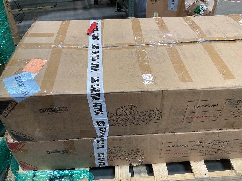 Photo 1 of **SELLING FOR PARTS AS PARTIAL SET. TWO OF THREE BOXES.**MGlasFlength Sectional Couches for Living Room, Convertible 4 Seat Modular Sectional Sofa Set for Living Room, L Shaped Couch or U Shaped Couch with Storage Ottoman for Apartment, Leather Black