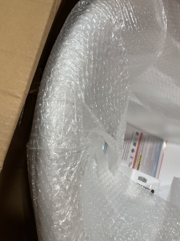 Photo 1 of ***FRAMING IS CRACKED IN THE FRONT OF TUB SHELL*** WOODBRIDGE 54" Acrylic Freestanding Bathtub Contemporary Soaking White Tub with Matte Black Overflow and Drain,B0006-MB