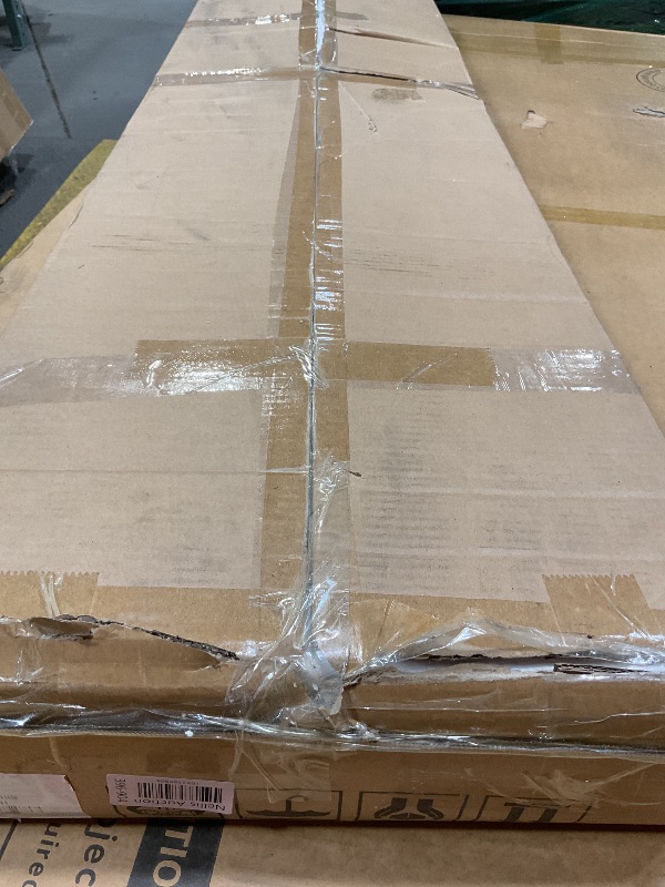 Photo 1 of **MAJOR DAMAGE TO BIG PIECE. SELLING FOR PARTS**Little Tree 63-Inch Long Console Tables for Entryway, Large Sofa Table Behind Couch, Wooden Entry Foyer Hallway Table, Modern Console Sofa Tables for Living Room, Distressed White