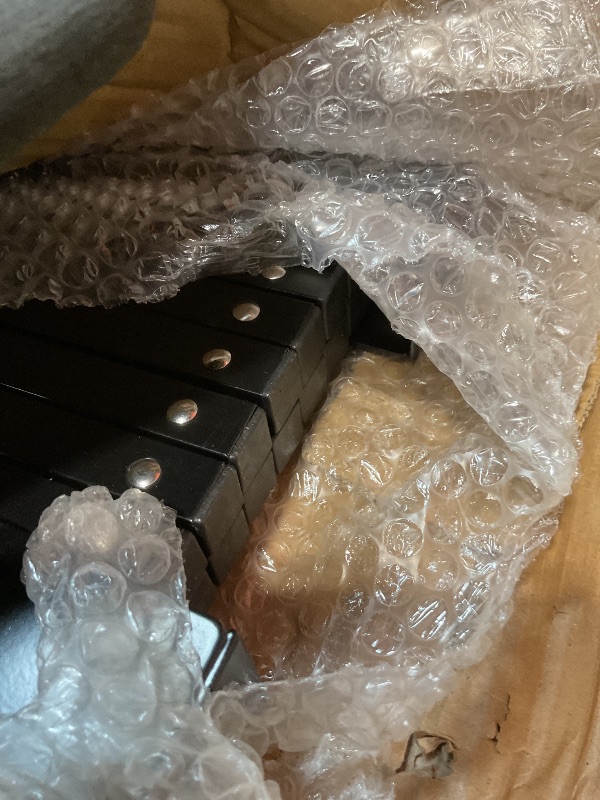 Photo 1 of **SCRAPE DAMAGE**Single Folding Security Gate, 85" H x 85" W Flexible Expanding Security Gate, Folding Driveway Door Gate, Aluminum Security Gate, 360°Rolling Barricade Gate, Scissor Gate or Door, Black