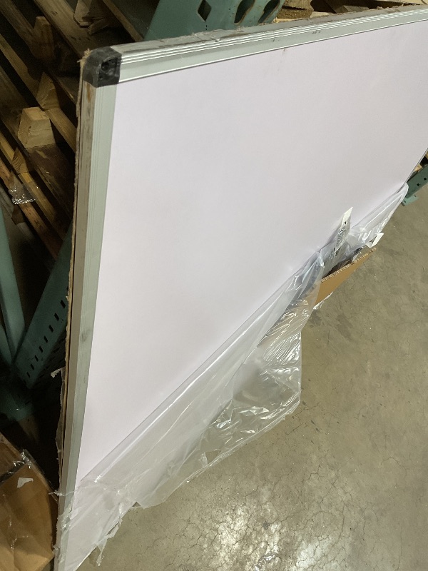 Photo 1 of **SCRATCHES. DIRT. SCRAPES**VIZ-PRO Dry Erase Board/Whiteboard, 60 x 48 Inches, Wall Mounted Board for School Office and Home 5' x 4'