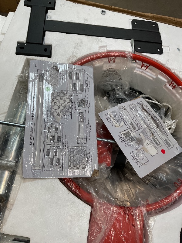 Photo 1 of **MISSING HARDWARE **Silverback NXT 54" Wall Mounted Adjustable-Height Basketball Hoop with QuickPlay Design