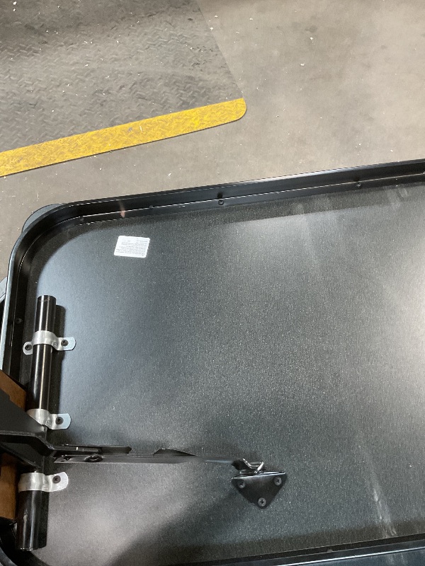 Photo 1 of **CHIPPED. SCRAPE DAMAGE ALONG LIP, CORNER POPPING OUT**60" GRAY GRANITE THERMAL-FUSED LAMINATE TOP FOLDING SEMINAR TABLE WITH PANEL LEGS