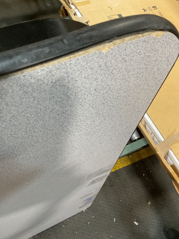 Photo 1 of **CHIPPED. SCRAPE DAMAGE ALONG LIP, CORNER POPPING OUT**60" GRAY GRANITE THERMAL-FUSED LAMINATE TOP FOLDING SEMINAR TABLE WITH PANEL LEGS