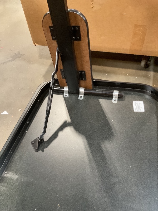 Photo 1 of **CHIP. SCRAPES**60" GRAY GRANITE THERMAL-FUSED LAMINATE TOP FOLDING SEMINAR TABLE WITH PANEL LEGS