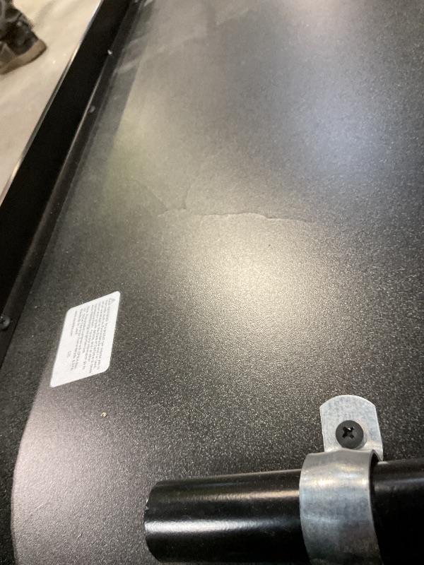 Photo 1 of **SCRAPES. CORNER COMING LOOSE**60" GRAY GRANITE THERMAL-FUSED LAMINATE TOP FOLDING SEMINAR TABLE WITH PANEL LEGS