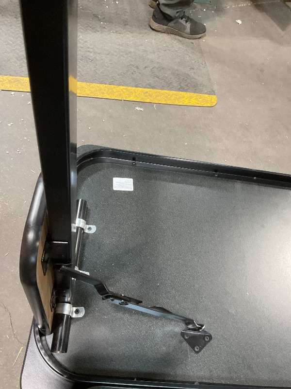 Photo 1 of **SCRAPES. CORNER COMING LOOSE**60" GRAY GRANITE THERMAL-FUSED LAMINATE TOP FOLDING SEMINAR TABLE WITH PANEL LEGS